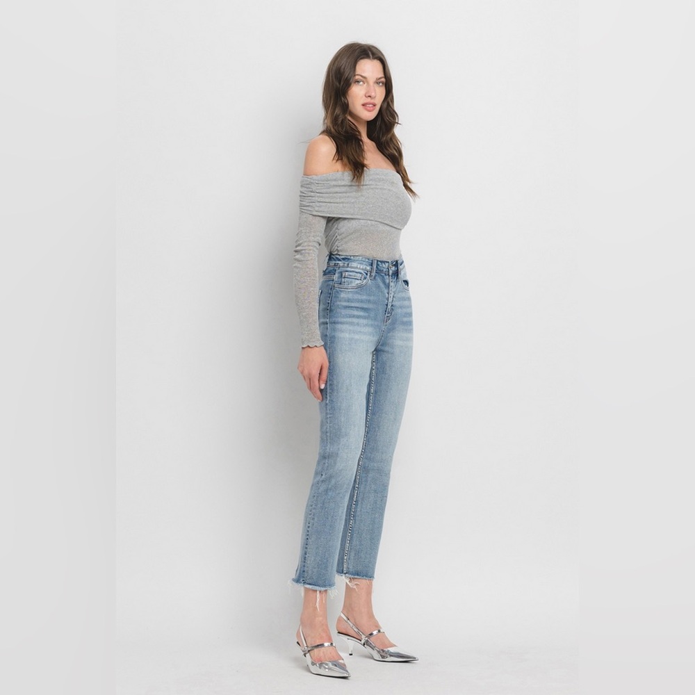 NWOT Super High Rise Slim Straight Crop Jeans from Vervet by Flying Monkey - Picture 6 of 12